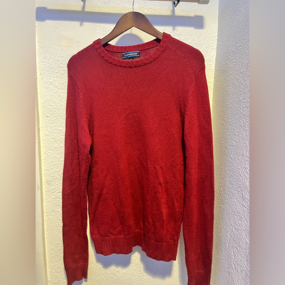 Red heavy cotton sweater